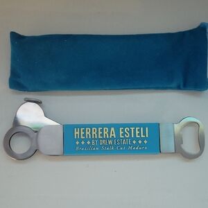Herrera Esteli Silver and Blue Bottle Opener